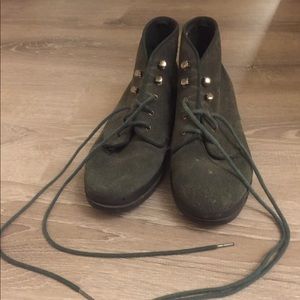 Vintage Green Suede Keds Booties